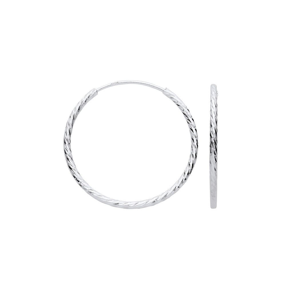 Silver 30mm Hoop Earrings