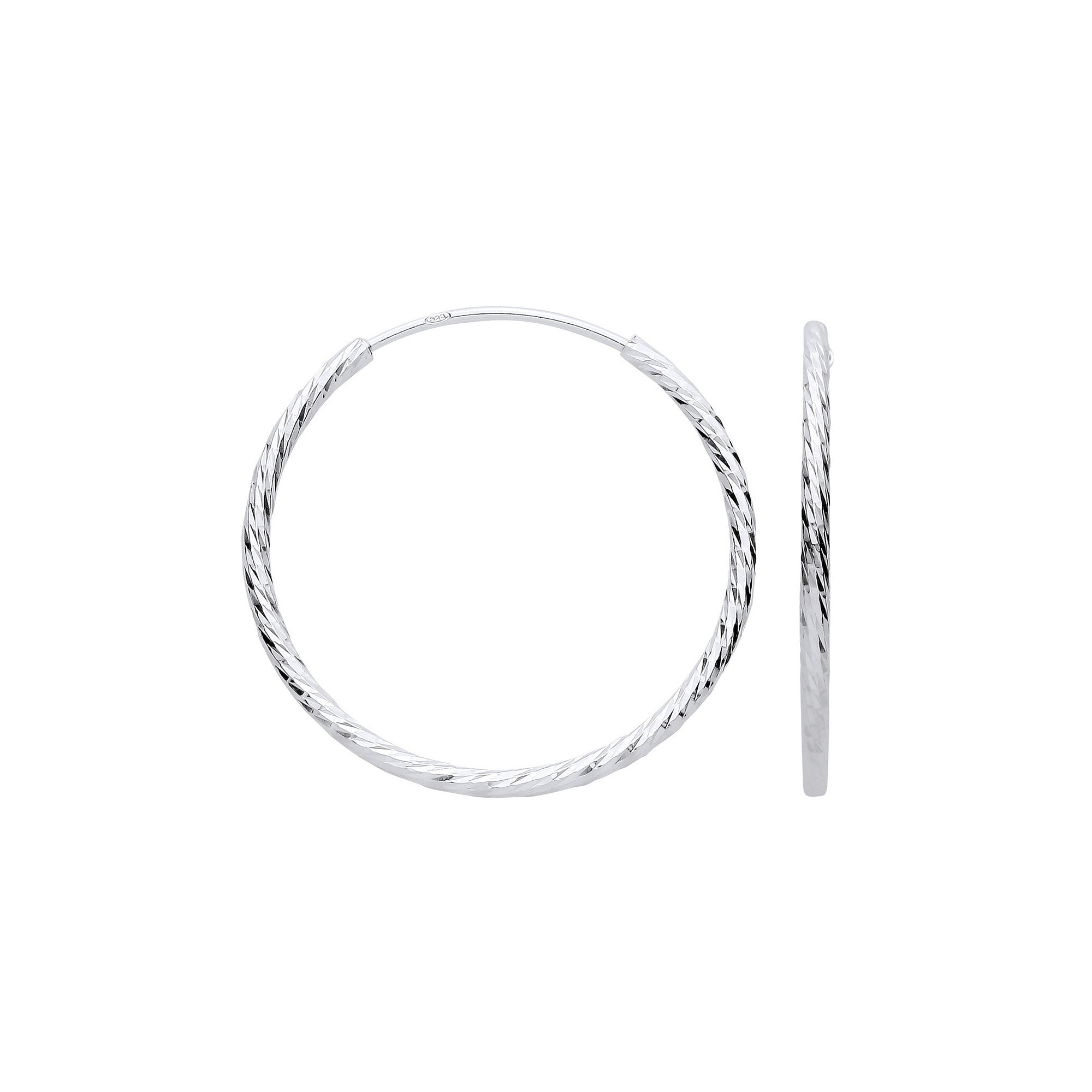 Silver 30mm Hoop Earrings