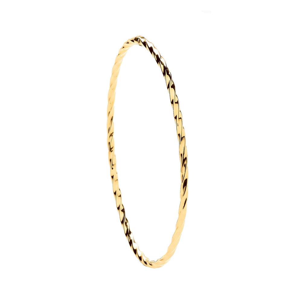 Yellow Gold Round 2.5mm Twist Bangle