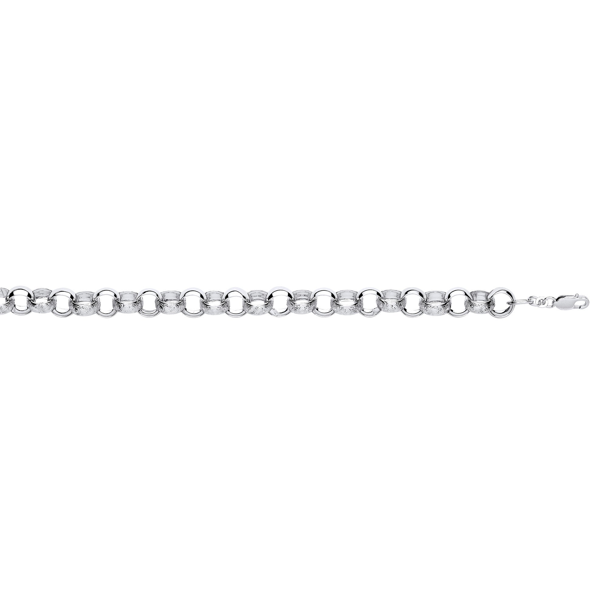 Silver 11mm Filigree Belcher Chain