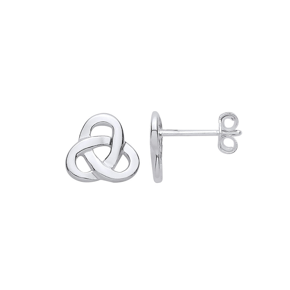 Silver Celtic Knot Stud Earrings