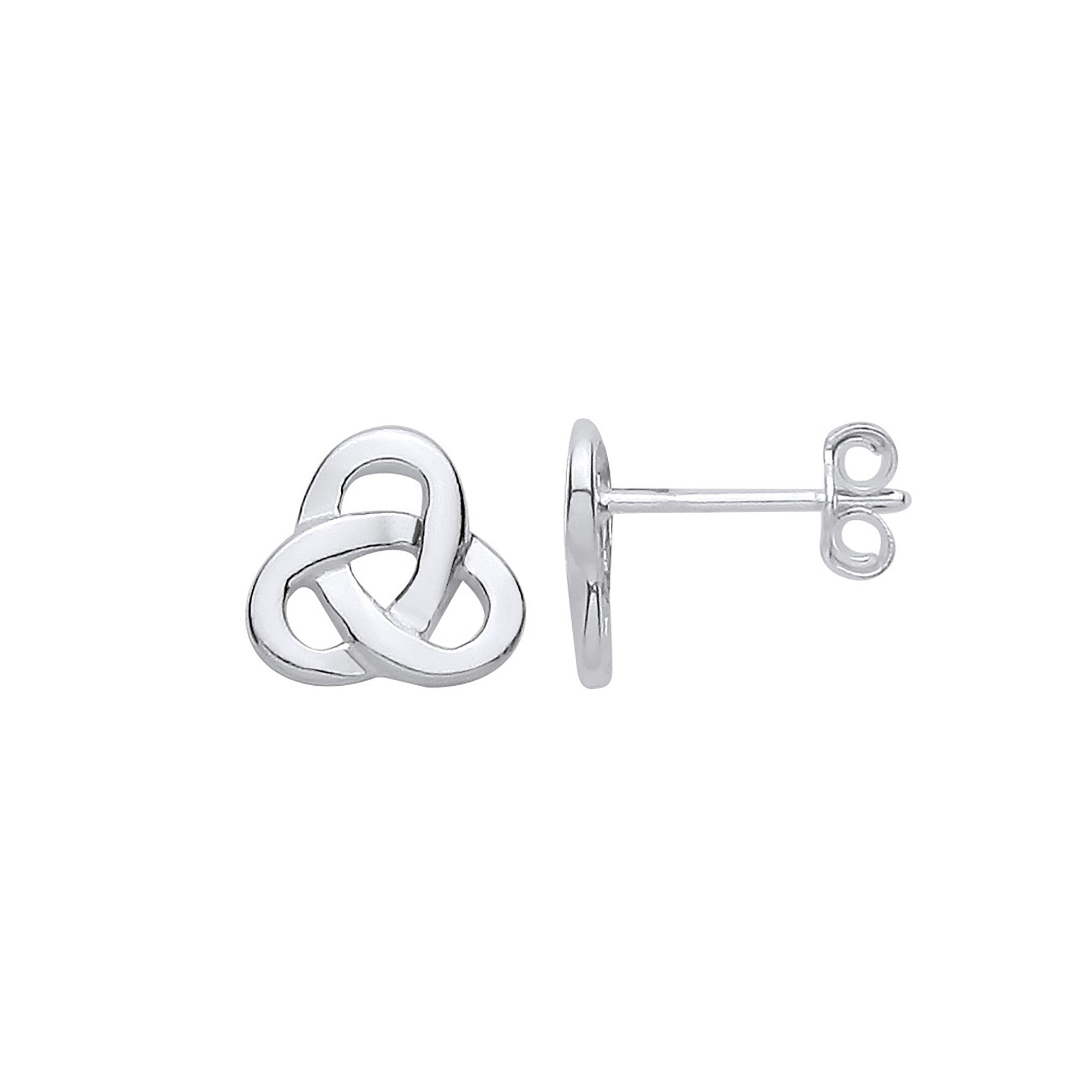 Silver Celtic Knot Stud Earrings