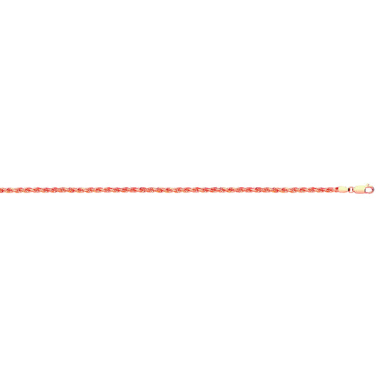 Rose Gold 3.0mm Diamond Cut Rope Chain