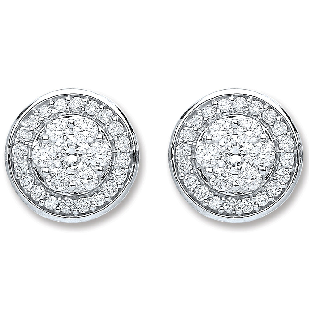 18ct White Gold 0.50ct Dia Stud Earrings – product view