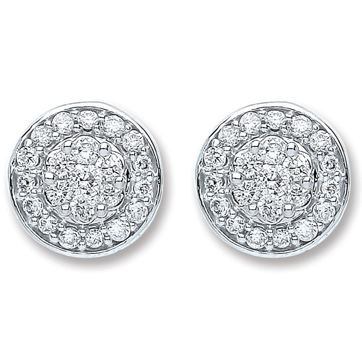 18ct White Gold 0.25ct Dia Stud Earrings