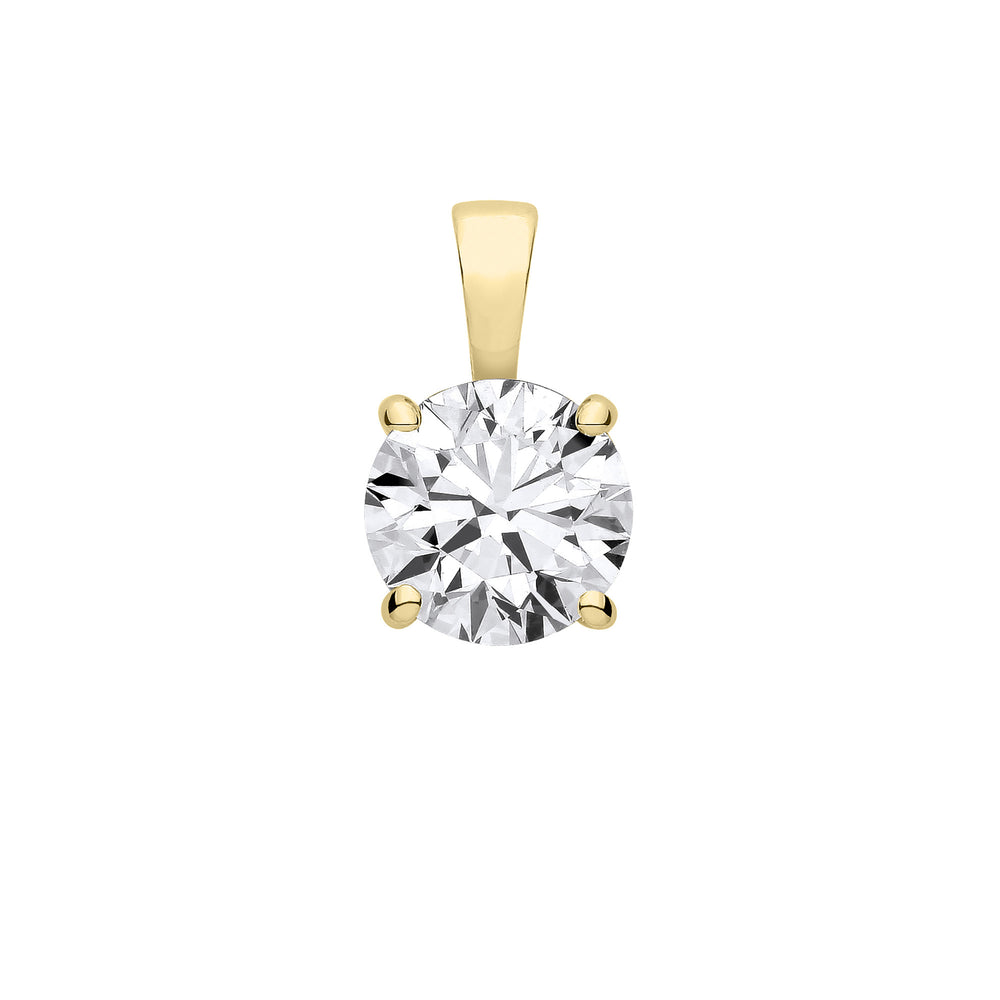 18ct Yellow Gold 2.00ctw LAB GROWN Diamond Pendant IGI Certified – product view