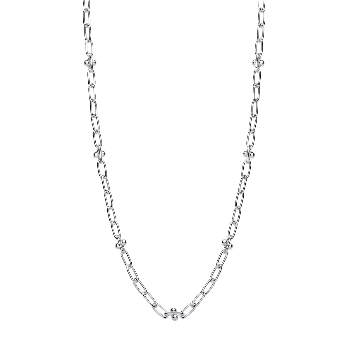 Silver Fancy Link Necklace