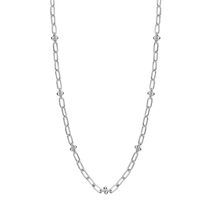 Silver Fancy Link Necklace