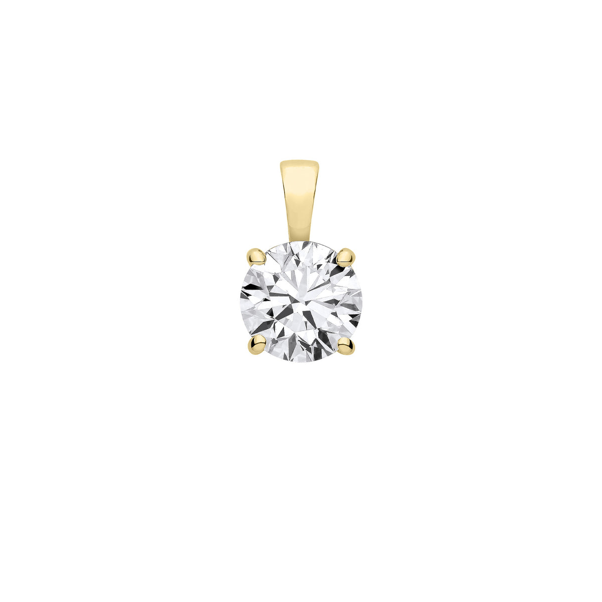 9ct Yellow Gold 1.00ctw LAB GROWN Diamond Pendant IGI Certified