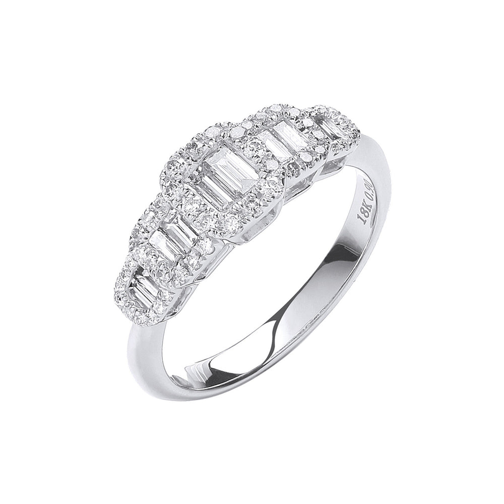 18ct White Gold 0.72ct G-VS Dress Ring