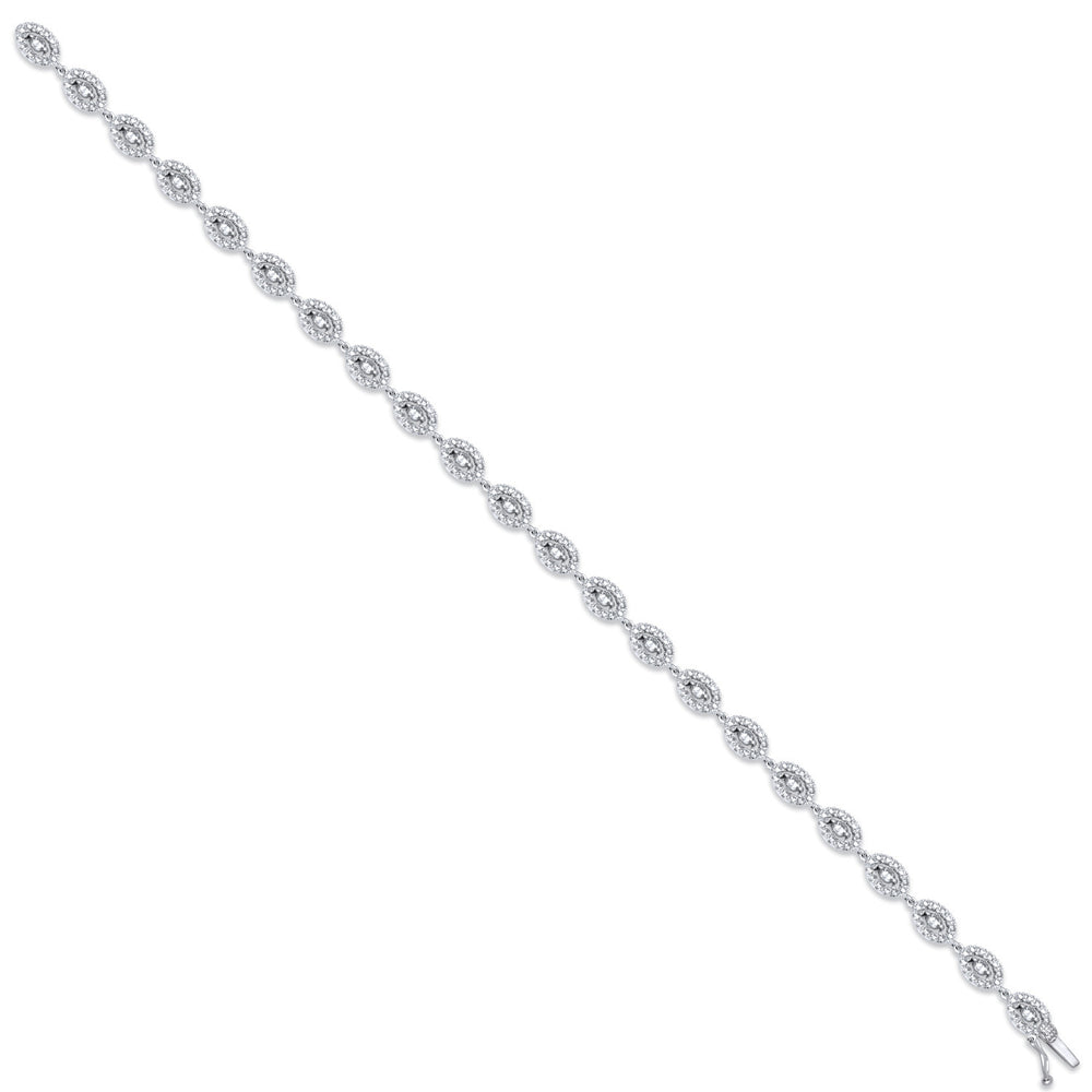 18ct White Gold 2.35ct G-VS Diamond Bracelet