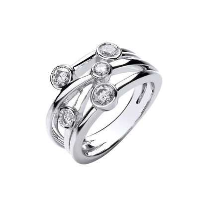 18ct White Gold 0.75ct GH-SI Diamond Dress Ring