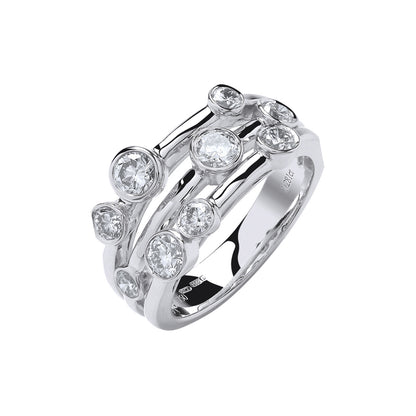 18ct White Gold 1.30ct GH-SI Diamond Dress Ring – product view