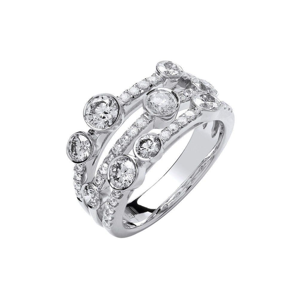 18ct White Gold 1.70ct GH-SI Diamond Dress Ring