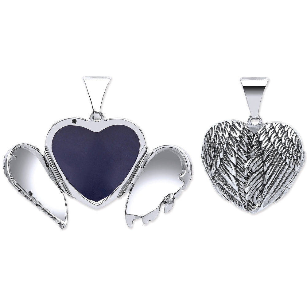 Silver Angel Wings Locket – product view