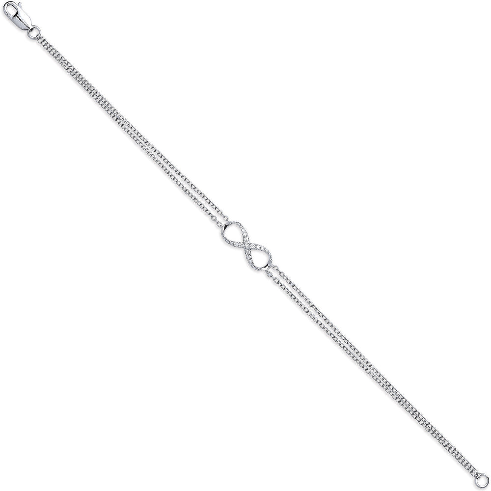 9ct White Gold 0.15ct Diamond Bracelet