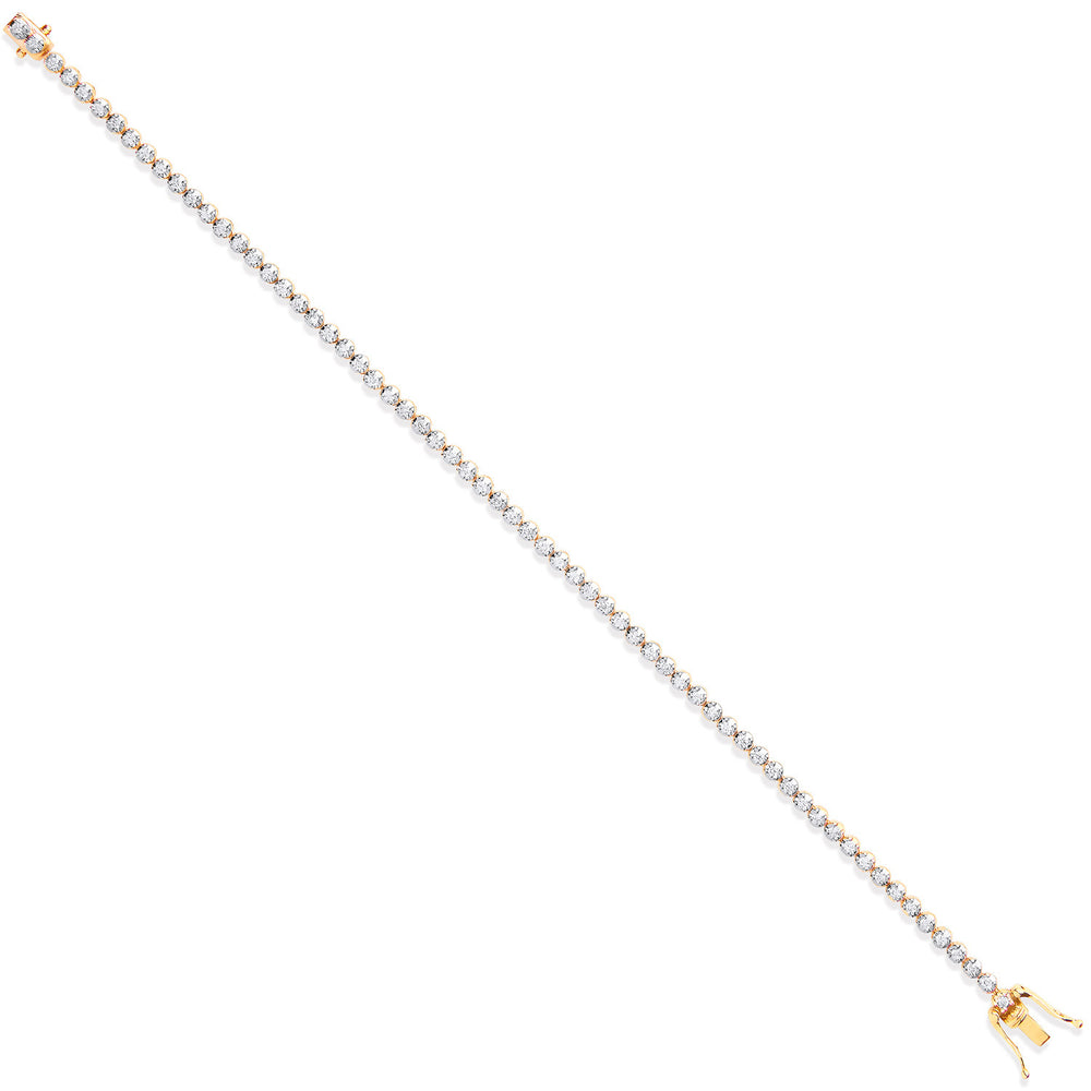 18ct Yellow Gold 1.00ctw Diamond Tennis Bracelet