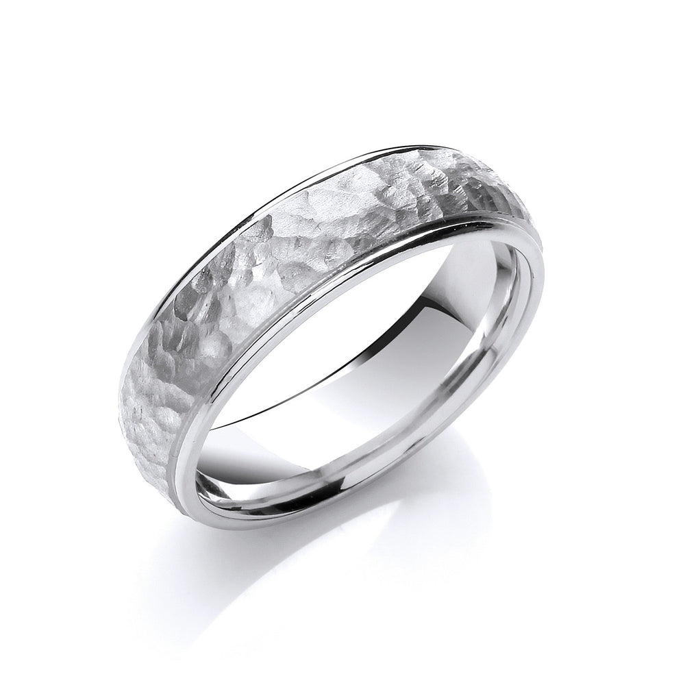 6mm Court Hammered Style & Polished Edges Matt Centre