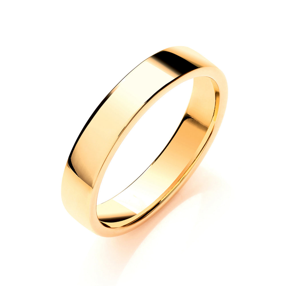 4mm Soft Court Shape Wedding Band
