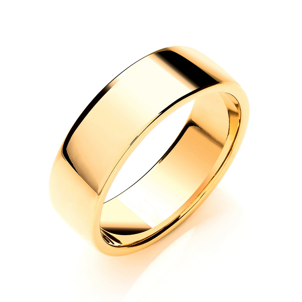 7mm Soft Court Shape Wedding Band