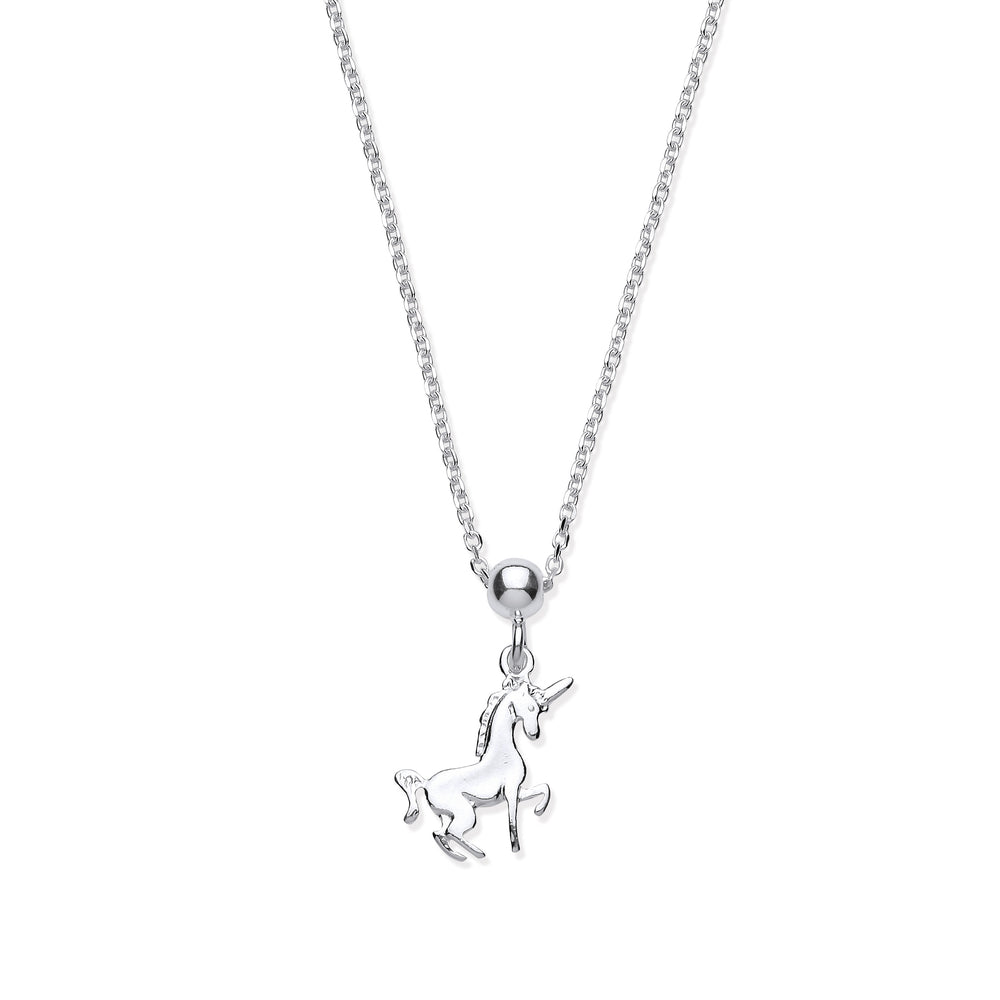 Silver Unicorn Pendant 17" Necklace/07" Bracelet