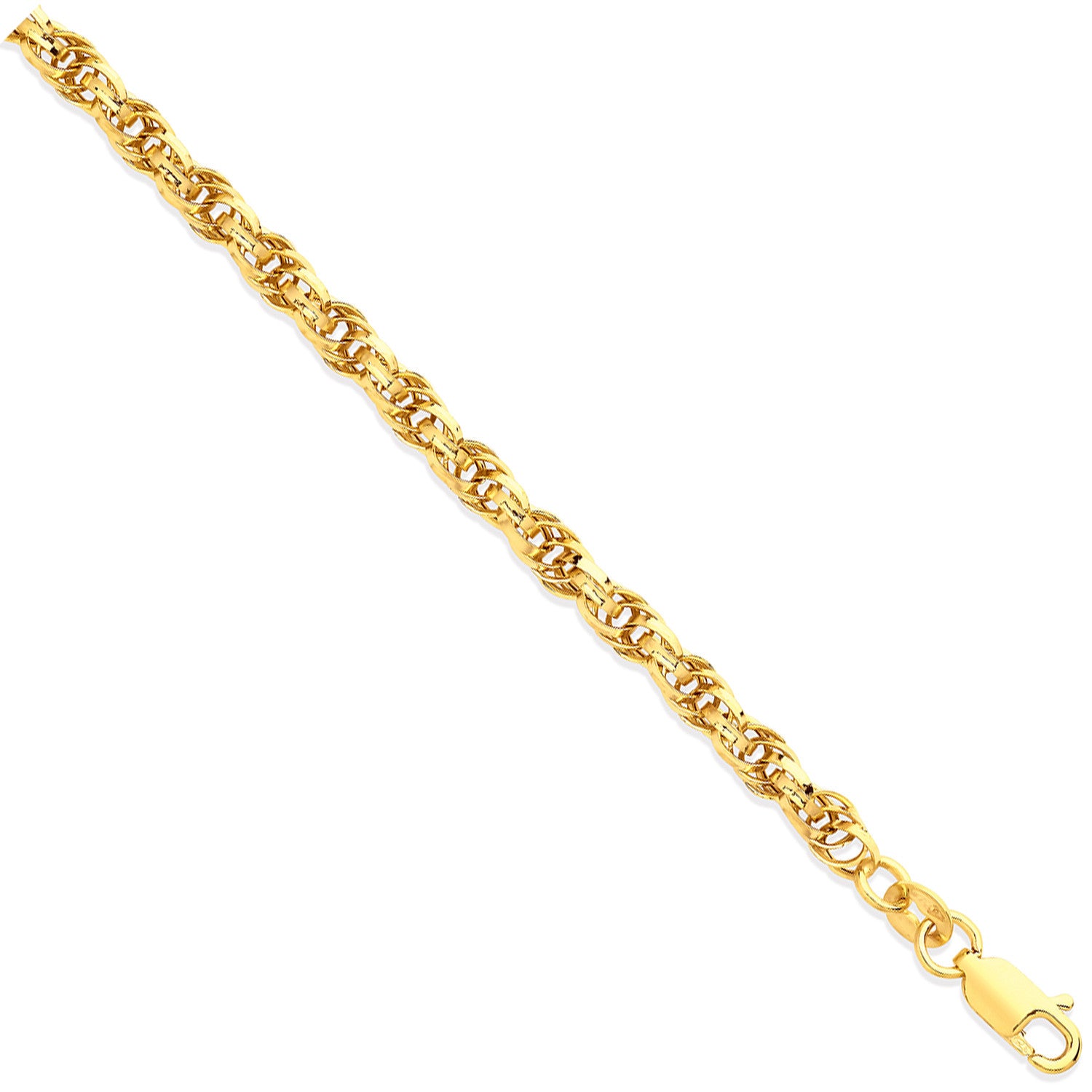 Yellow Gold 3.7mm Hollow Prince of Wales Chain