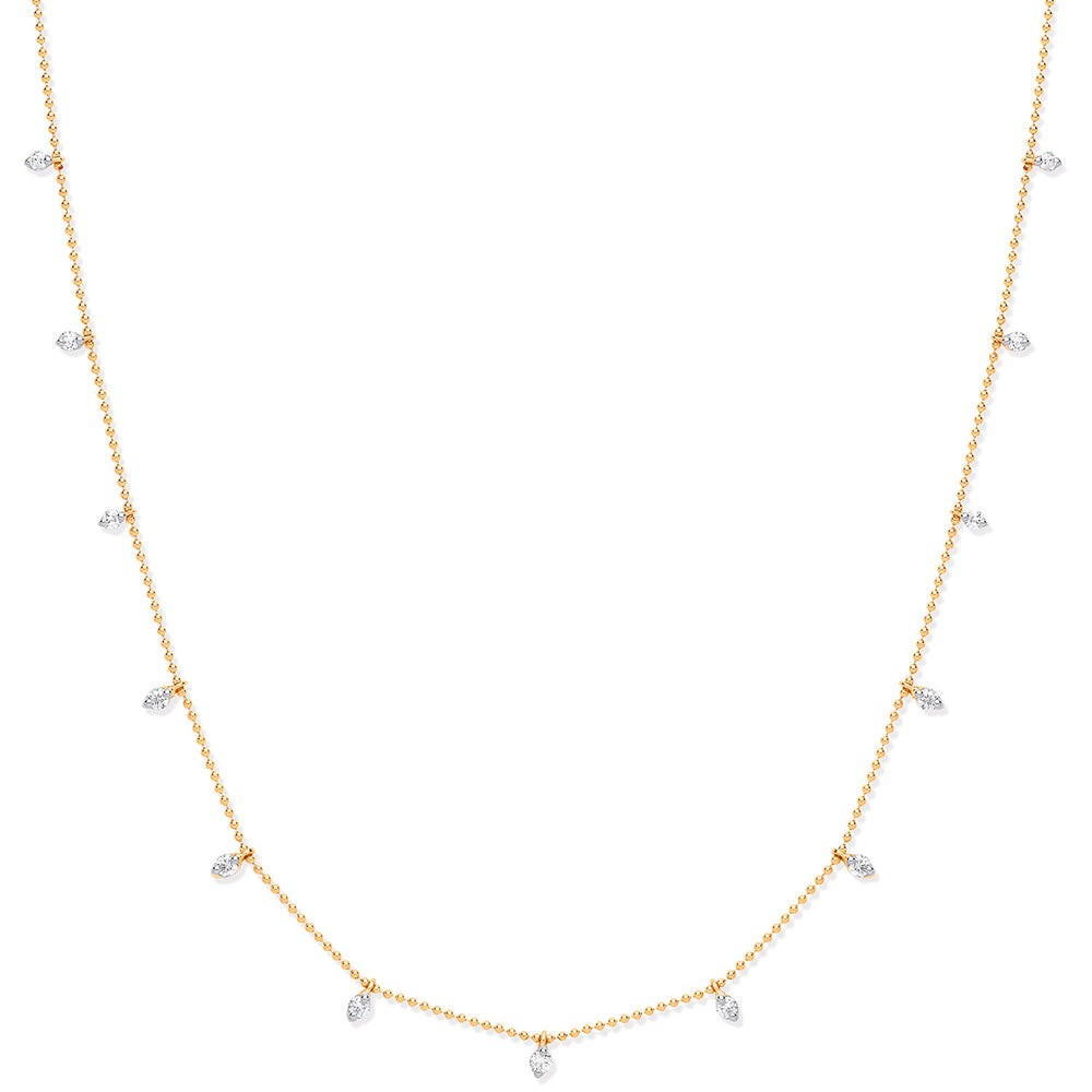 18ct Yellow Gold 0.50ctw Diamond Chain with 18in/45cm Length