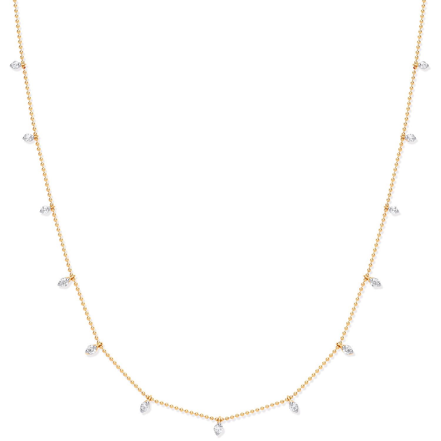 18ct Yellow Gold 0.50ctw Diamond Set (18in/45cm) Chain