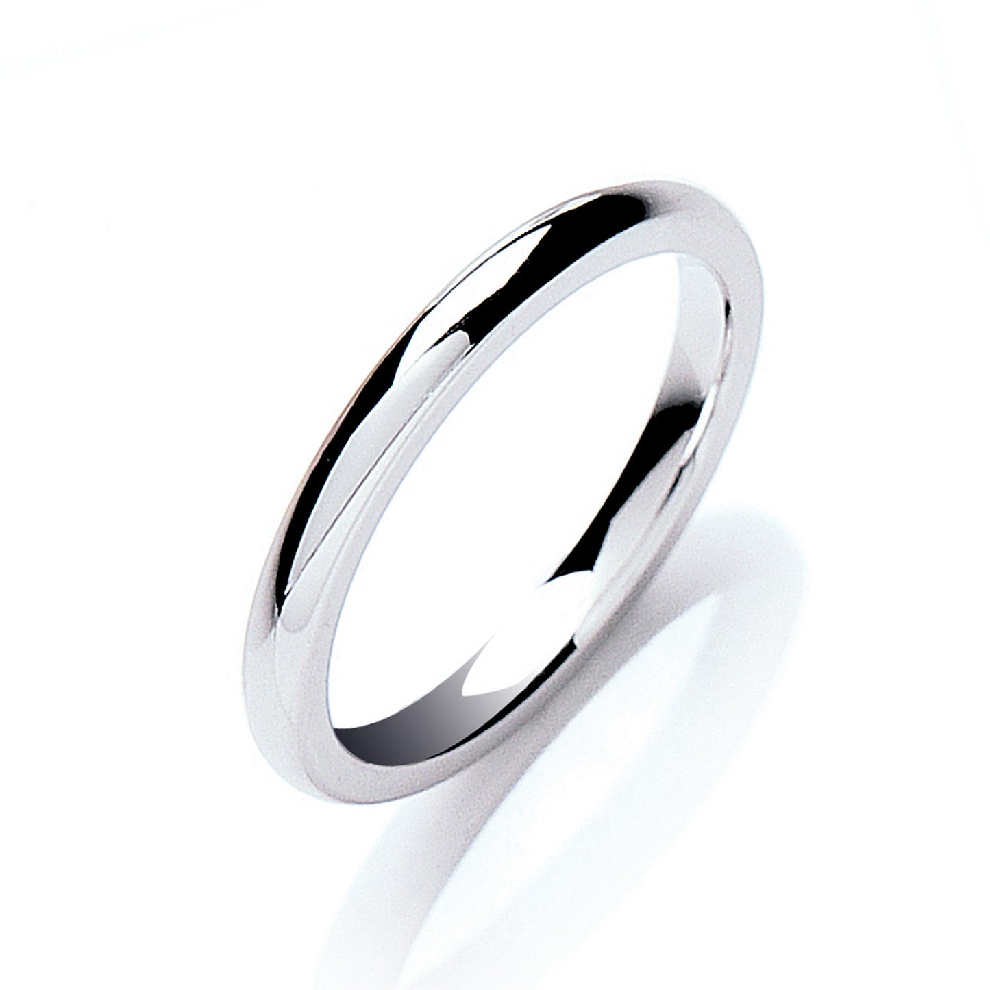 2mm Court Shape Wedding Band - Palladium 950