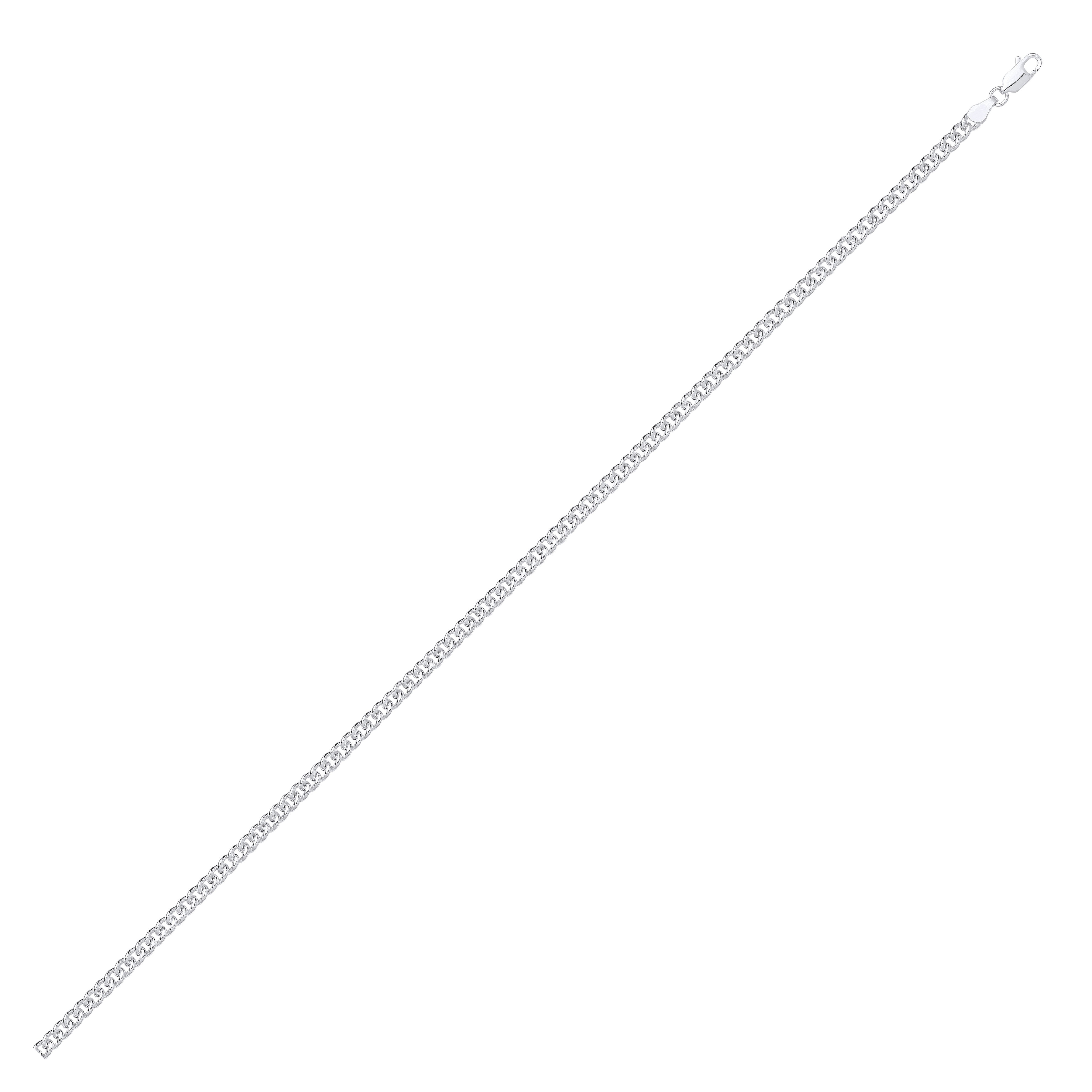 Silver 3.8mm Hollow Curb Chain