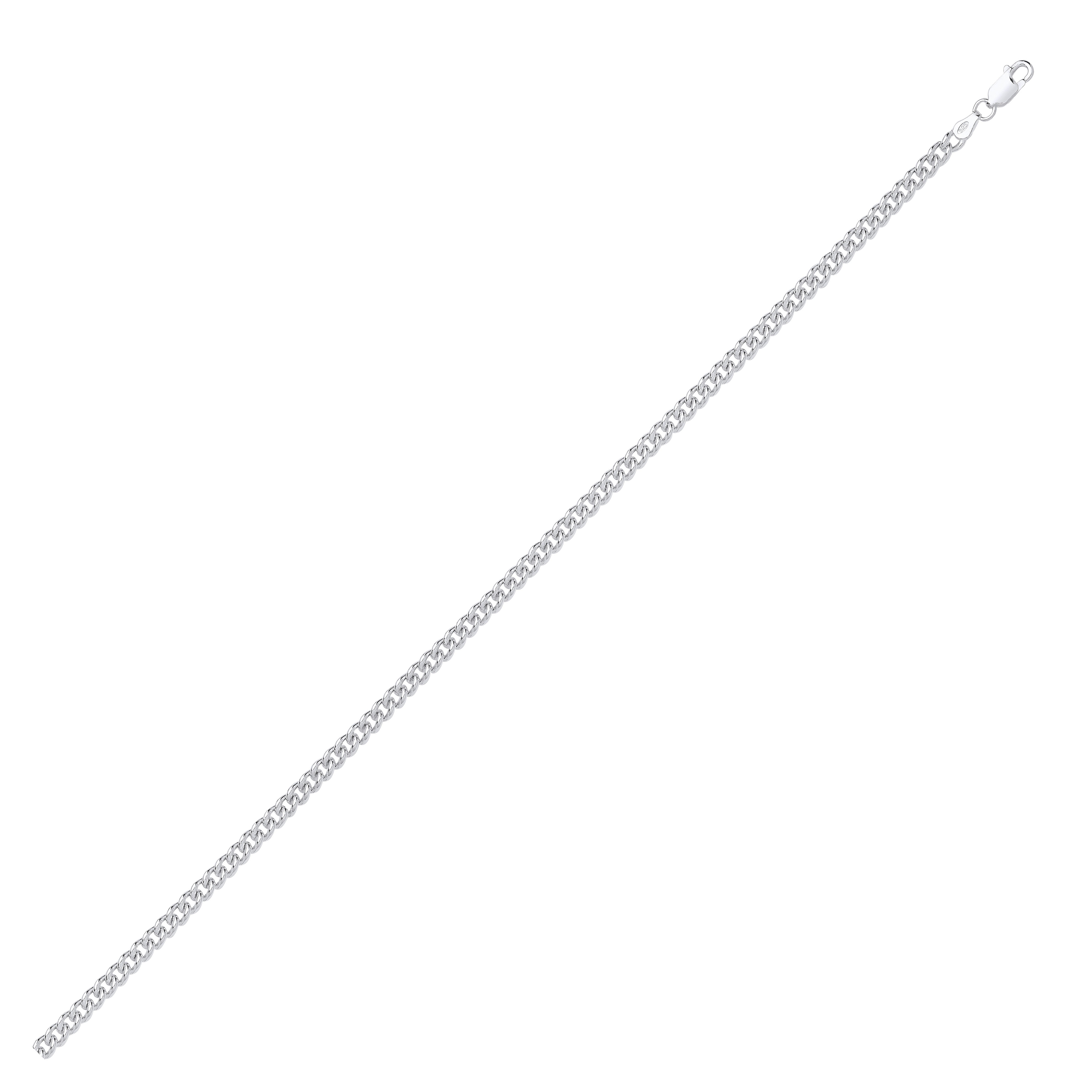 Silver 4.5mm Hollow Curb Chain