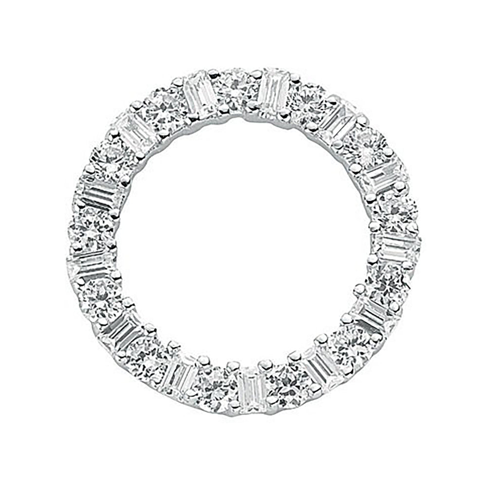 Silver Eternity Cubic Zirconia Pendant