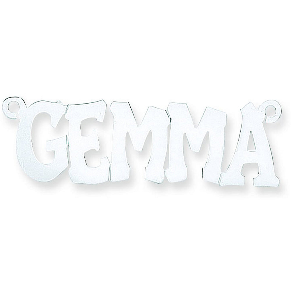 Silver Large Hip Hop Style Name Nameplate with 16"/18"/20" chain