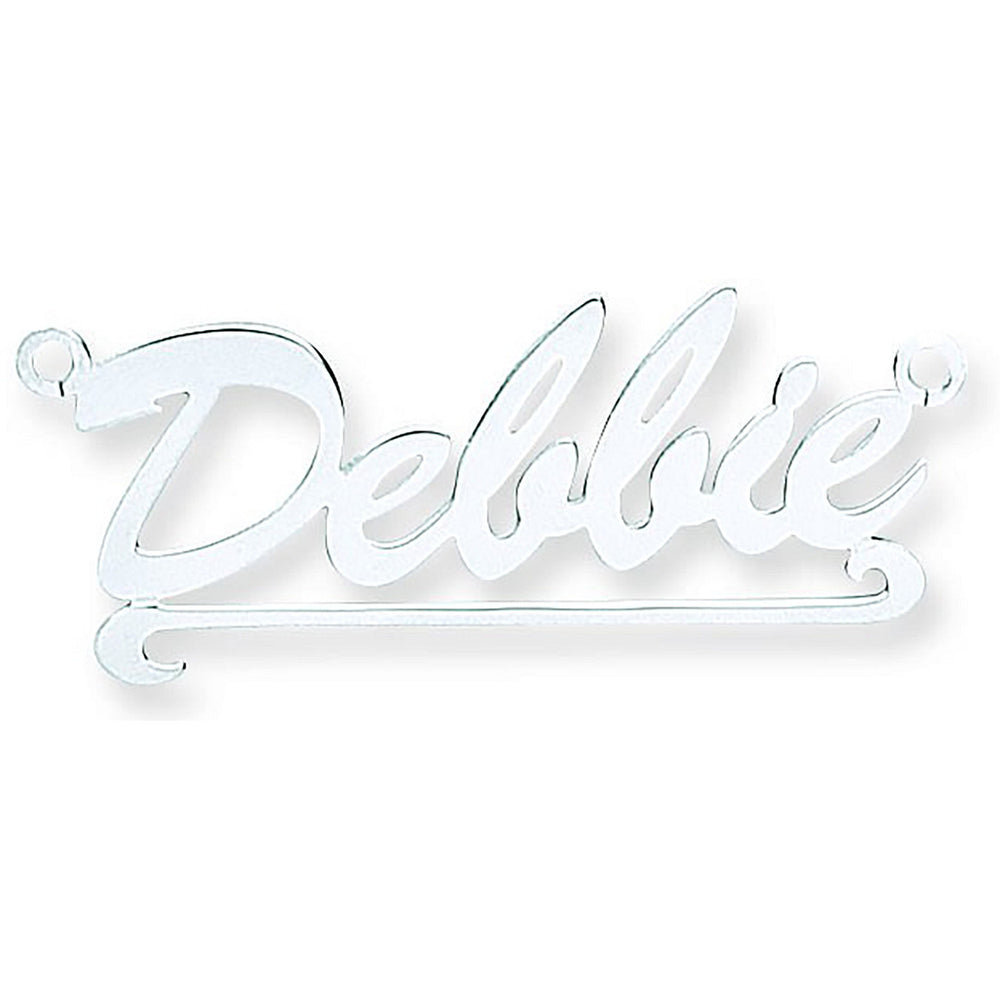 Silver Script Scroll Nameplate with 16"/18"/20" chain