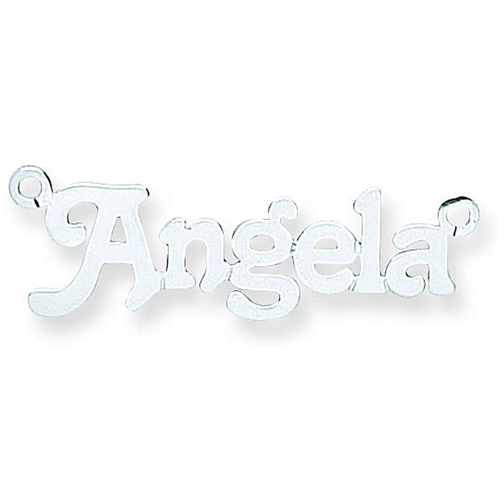 Silver Small Terra Nameplate with 16"/18"/20" chain – product view