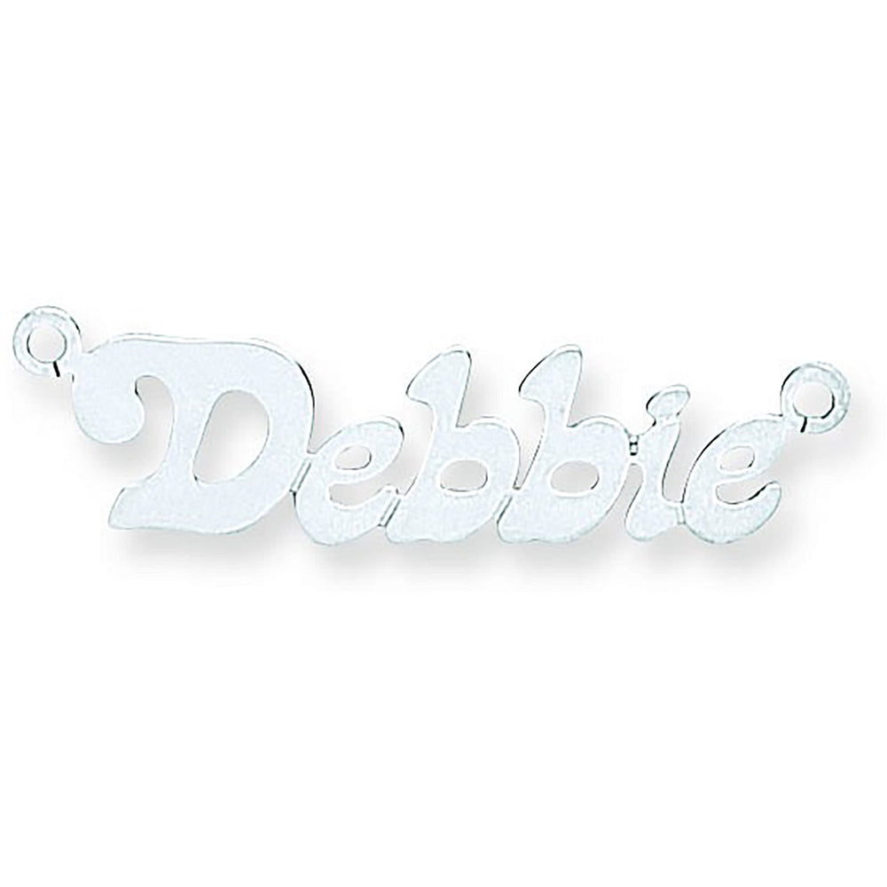 Silver Small Lazybones Nameplate with 16"/18"/20" chain – product view