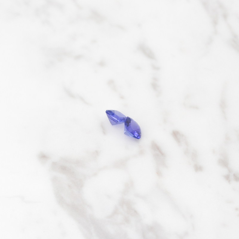 Tanzanite Medium 2 Stone - 2.5CT - Square Cut