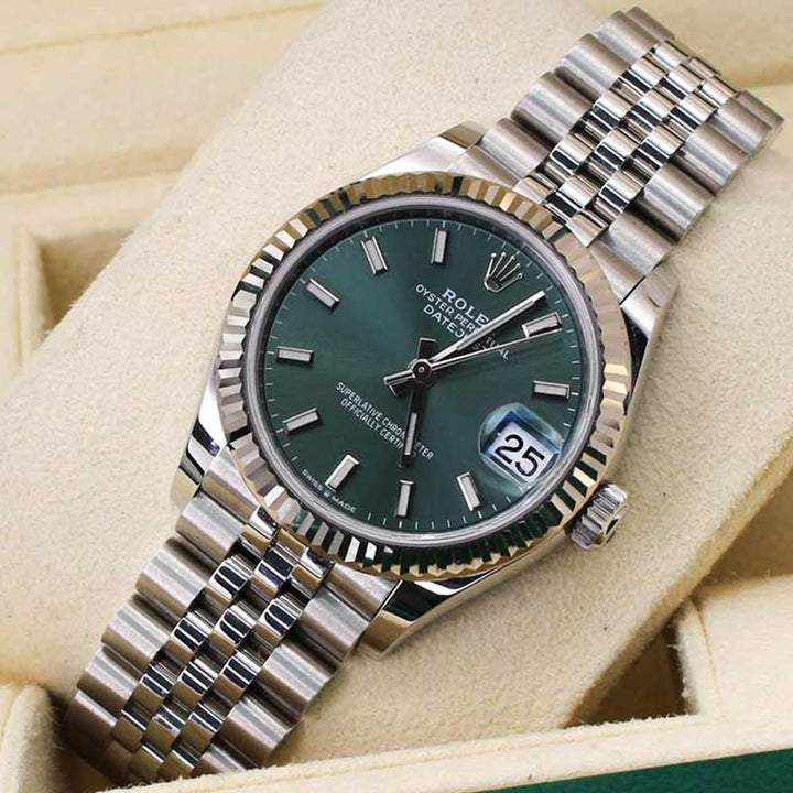 Rolex Datejust 31 278274 Jubilee Bracelet Green Dial Stainless Steel 2023 Unworn Condition Fixed 31 Mm Mechanical Watch - product image from Imperi...