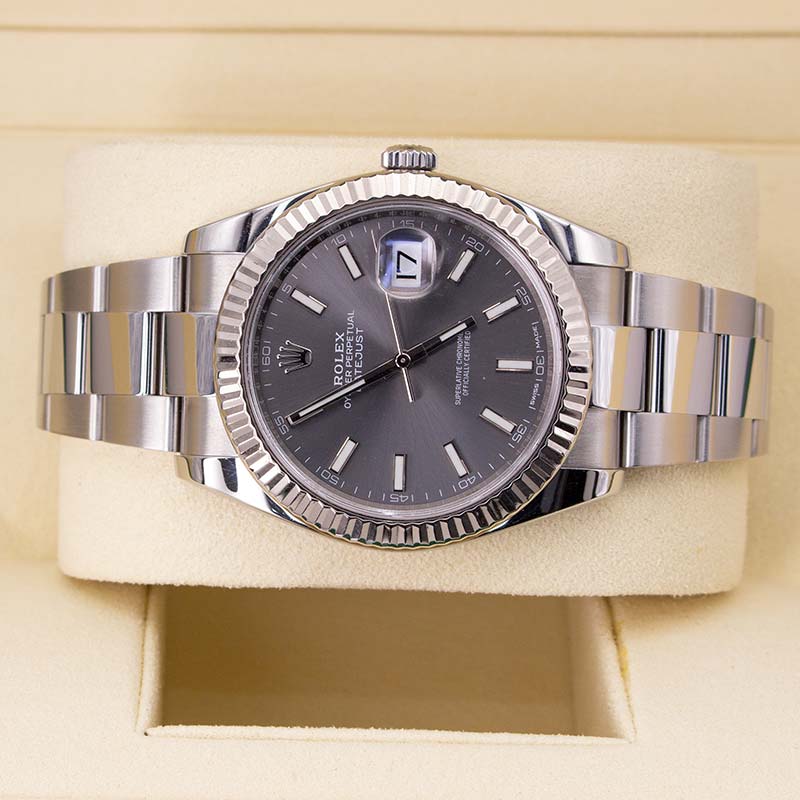 2024 Rolex Datejust 41 126334 with rhodium dial and stainless steel Oyster bracelet, pristine condition - photo 4 of 6