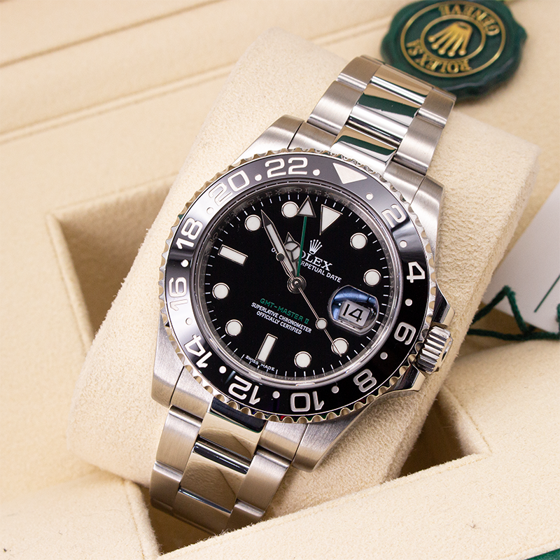 Rolex Gmt-master II 2014 Oyster Bracelet Black Dial Stainless Steel 2014 Pristine Condition Gmt/dual Time 40 Mm Mechanical - product image from Imp...