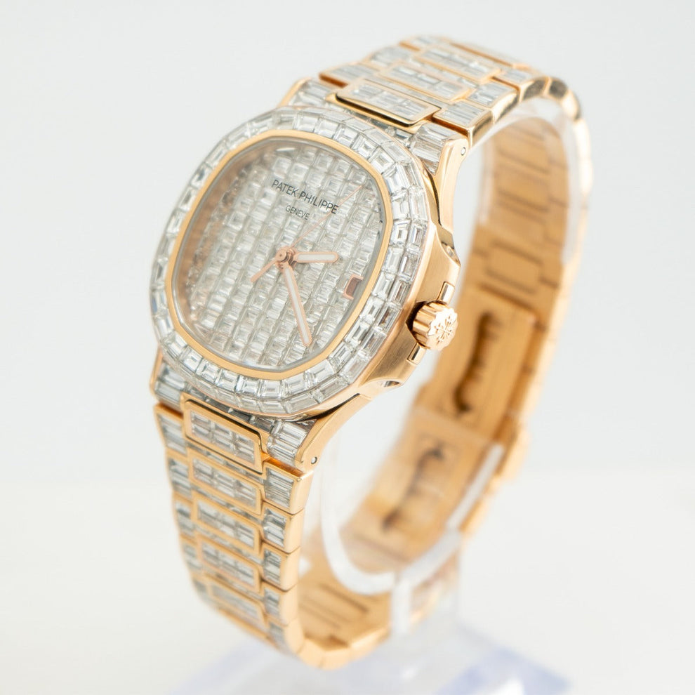 nan patek philippe nautilus 5711 1r diamond baguette 18k rose gold - product image from Imperial Time UK Ltd