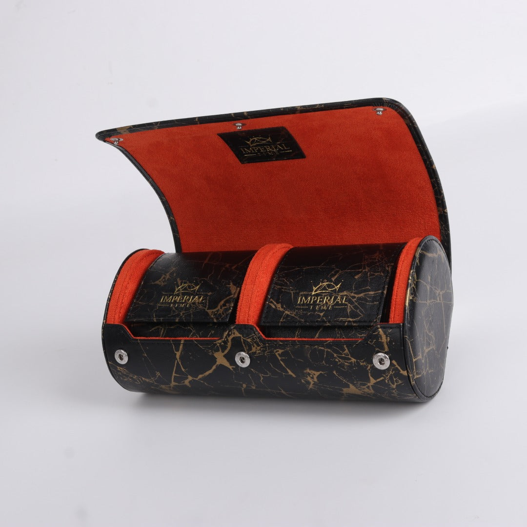 2 Watch Roll Travel Storage Case Portable Jewellery Organiser