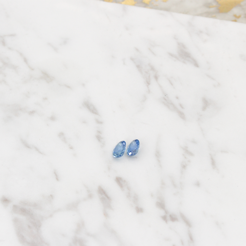 Aquamarine 2CT (1CT Per Stone) - Oval Cut