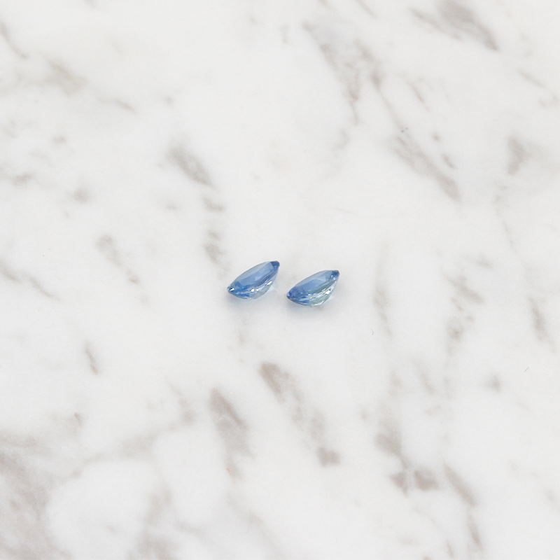 Aquamarine 2CT (1CT Per Stone) - Oval Cut