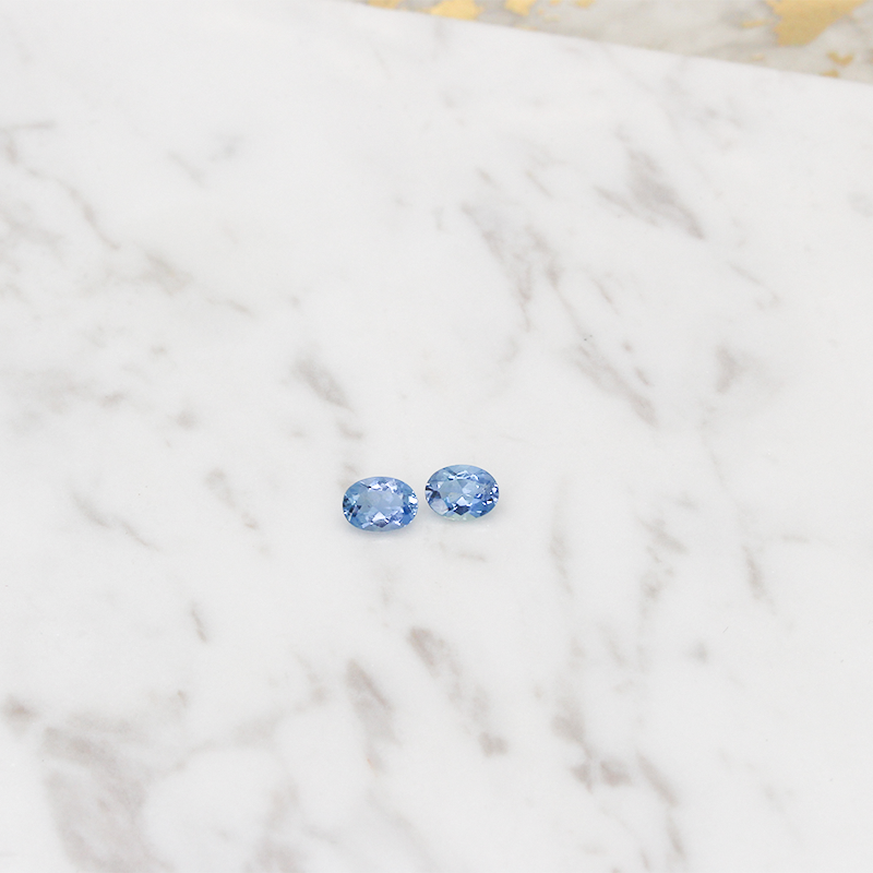 Aquamarine 2CT (1CT Per Stone) - Oval Cut