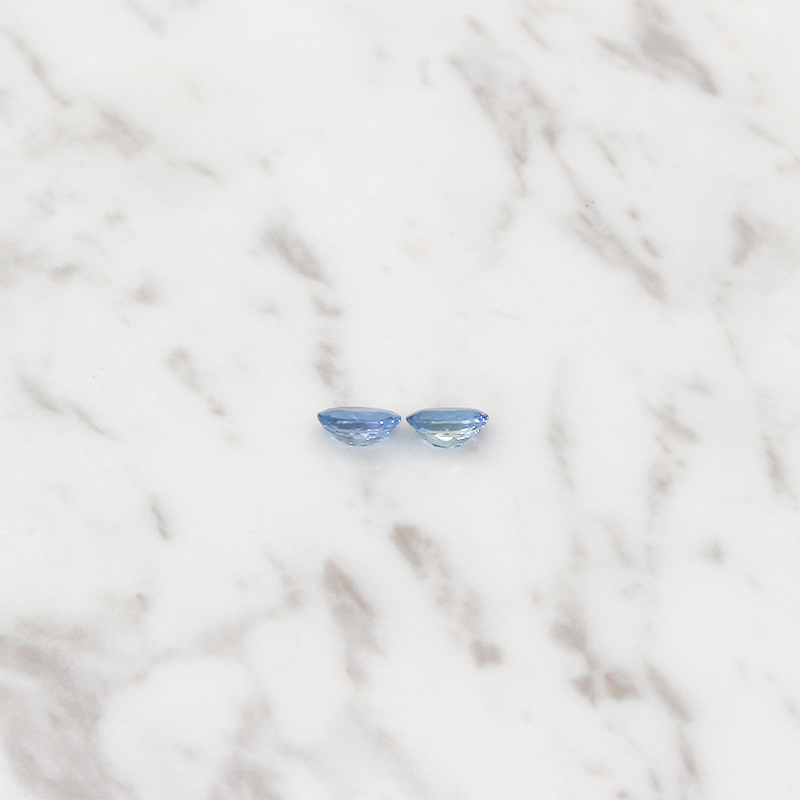 Aquamarine 2CT (1CT Per Stone) - Oval Cut