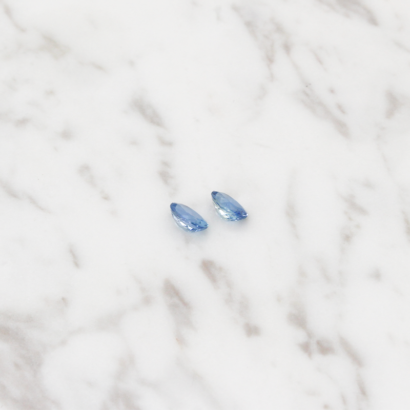 Aquamarine 2CT (1CT Per Stone) - Oval Cut