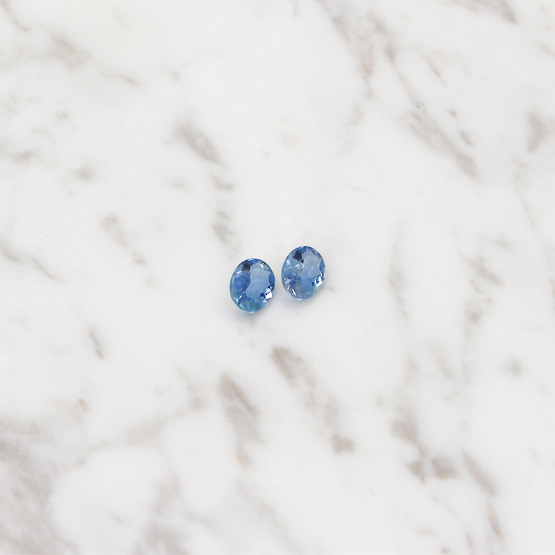 Aquamarine 2CT (1CT Per Stone) - Oval Cut