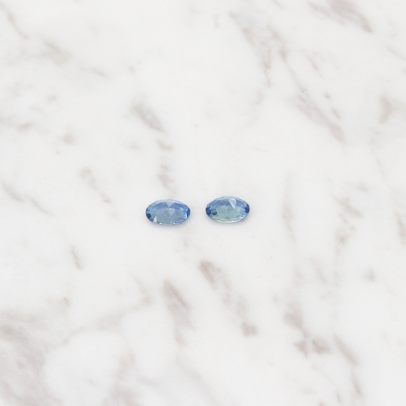 Aquamarine 2CT (1CT Per Stone) - Oval Cut