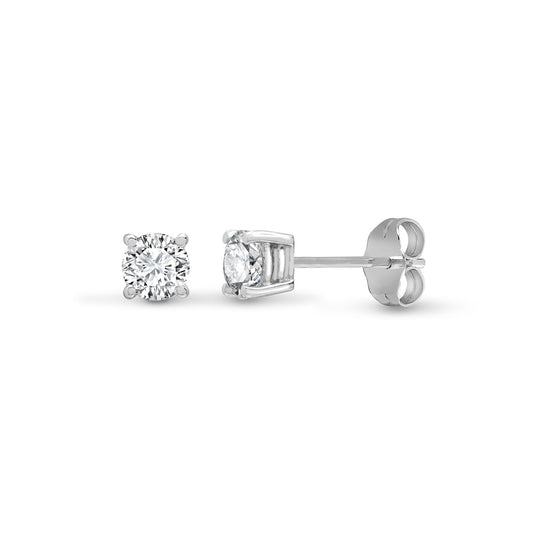 18 Karat Gelbgold Ohrstecker mit Krappenfassung 20pts